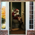 thumbnail image 5 of Funny Christmas Door Cover Banner Front Door Photo Backdrop Cloth Holiday Decoration Background Restroom Hanging Cloth Porch Sign Banner New Year Favor, 5 of 6