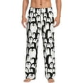 thumbnail image 1 of Kdxio Cartoon Penguin Pattern Men's Pajama Pants, Elastic Waist with Drawstring and Pockets, Comfortable Loungewear-XX-Large, 1 of 6