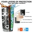 thumbnail image 7 of Soccer Coffee Tumbler with Lid Straw Insulated Leakproof Travel Mug Decorative Thermal Insulated 20 oz Coffee Mug for Spring Summer Camping Outdoor, 7 of 7