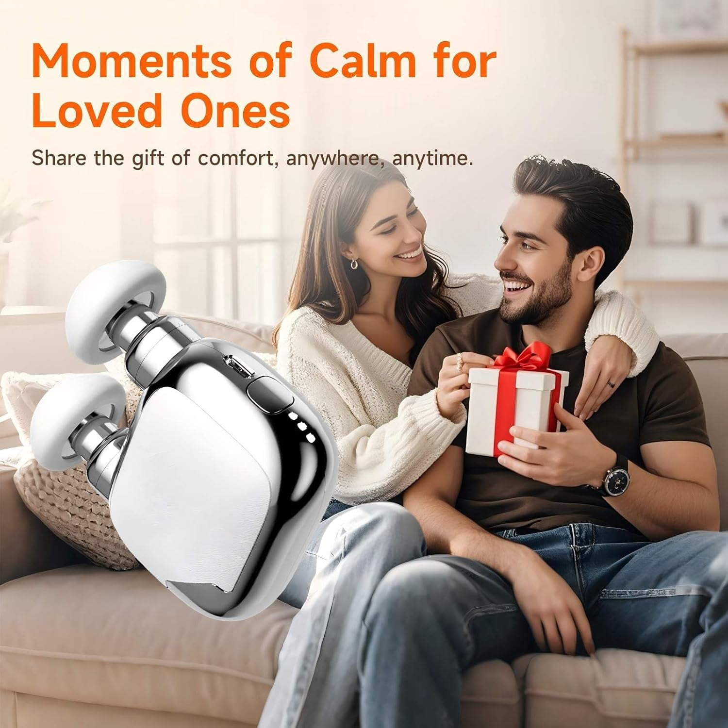 Dual-Head Mini Massage Gun, High-Power Portable Handheld Massager with 6 Heads