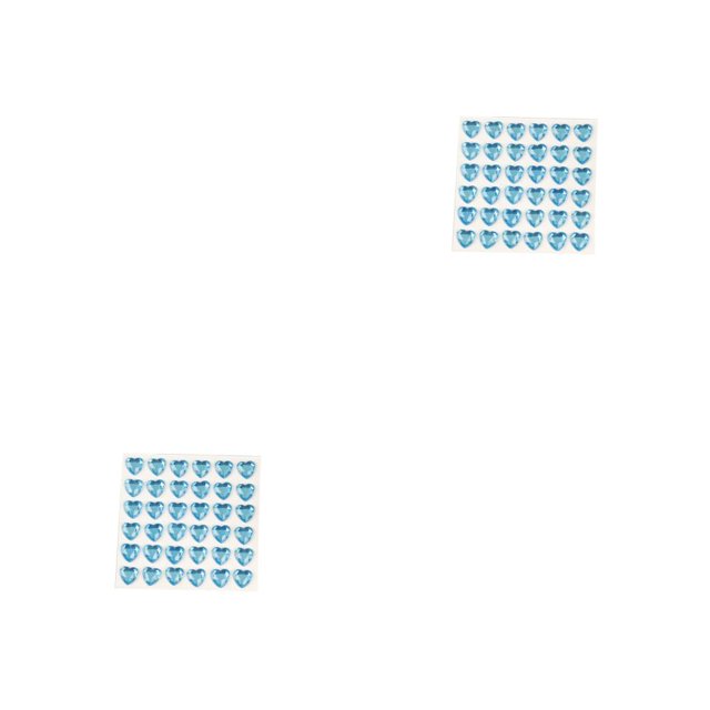 Ounissouiy 10 hojas de pegatinas de diamantes de imitación, calcomanías acrílicas para cuentas, artesanías para estudiantes, pegatina de corazón de Agua Azul 2piezas Ounissouiy CBP482782