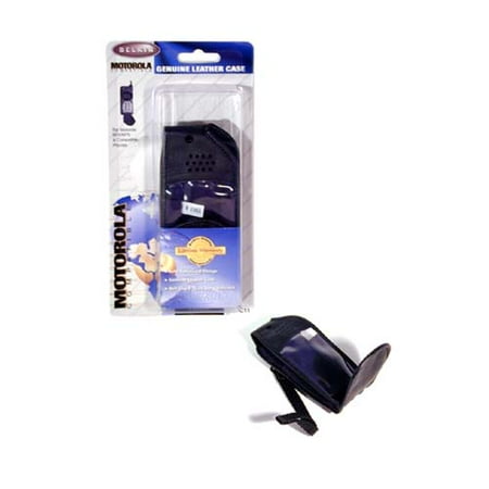 Genuine Black Leather Flip Case