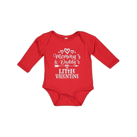 

Inktastic Mommy and Daddy Little Valentine Gift Baby Boy or Baby Girl Long Sleeve Bodysuit