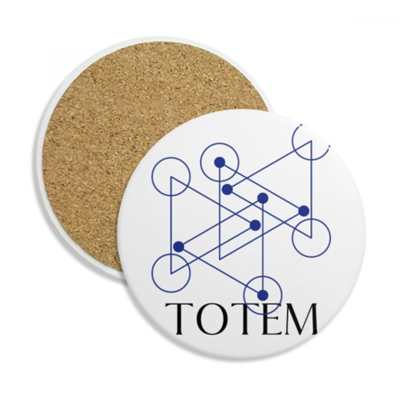 

Line-point Geometric Triangular Coaster Cup Mug Tabletop Protection Absorbent Stone
