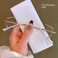 thumbnail image 4 of Gafas presbiterianas sin marco con corte de destello fino Diamond Starlight, gafas presbiterianas ligeras anti luz azul para mujer, 4 of 5
