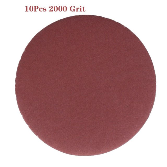 10 Pcs Feuilles de Sable en Forme Ronde 5 Pouces/125mm 40-2000Grit pour Polissage de Papier de Verre