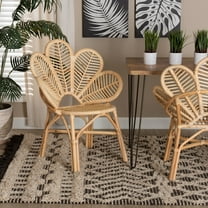 bali & pari Bianca Rattan BOHO Flower Chair, Natural Brown