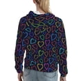 thumbnail image 7 of Disketp Colored Hearts Womens Casual Hoodies Crew Neck Long Sleeve Sweatshirts Pullover Tops-XX-Large, 7 of 7