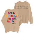 thumbnail image 2 of Sale Clearance 2024 Fall Sweatshirts for Women Sweatshirt Women Verse Pullover God Is Within Her Long Sleeve Inspirational Blouse Top, 2 of 6