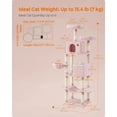 thumbnail image 5 of BestHome Multi-Level Cat Tree & Condo – Sturdy Climbing Tower with Sisal Scratching Posts & Interactive Toys, 81inch, Pink, 5 of 5