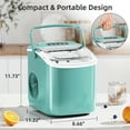 thumbnail image 2 of FREE VILLAGE Ice Makers Countertop,Portable Ice Maker Machine with Self-Cleaning,26.5lbs/24Hrs,6 Mins/9 Pcs Bullet Ice,Ice Scoop and Basket,Handheld Ice Maker for Kitchen/Home/Office/Party, 2 of 8