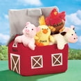thumbnail image 2 of Collections Etc Farm Carrier Plush Barn and Animals Kids Toys Red, 2 of 3
