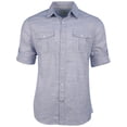 thumbnail image 3 of Vintage Brand Men's Micro Stripe L/S Button Down Shirt (Blue, Small), 3 of 5