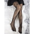thumbnail image 4 of Jinsinto Collants à Motifs pour Femmes, Résille Florale, Panty Taille Haute, 4 of 5
