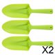 thumbnail image 1 of 2x Pala De Jardín Con Escala Ergonómica Para Plantar Plántulas, Trasplantar, Desmalezar, Verde, 1 of 7