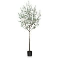 DR.Planzen Artificial Eucalyptus Tree 6Ft Faux Eucalyptus Plant in Pot