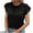Black, variant on EDHITNR T Shirts for Women, Workout Tops for Women, Women Solid Round Neck Sleeve Back Keyhole Blouse Temperament Short Sleeve Top
