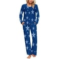 thumbnail image 6 of Censtreet Women's Pajama Set, 2 Piece Lounge Outfits Button-Down Sleepwear Long Sleeve With Pockets Ladies Pjs, 6 of 7