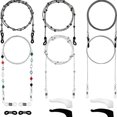 thumbnail image 1 of 6 Piezas Cadenas para Gafas Elegantes Retenedores de Gafas Cuentas Soporte para Correa para Gafas Seis Estilos Diferentes JM, 1 of 5