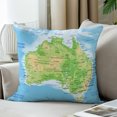 thumbnail image 3 of LALILO Throw Pillow Covers High Australia Map Australian Road Cushion Cover 18" x 18", 2 Pack, 3 of 6