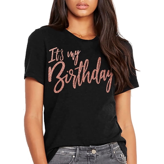Womens It's My Birthday T-Shirt - Birthday Squad & Party Crew Birthday Queen Shirts