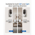 thumbnail image 4 of DESLOC B200 Fingerprint Smart Lock with 2 Lever Handles, Keyless Entry Front Door Lock Set, Electronic Keypad Deadbolt, App Control, Auto Lock, Long Battery Life, Silver, 4 of 10