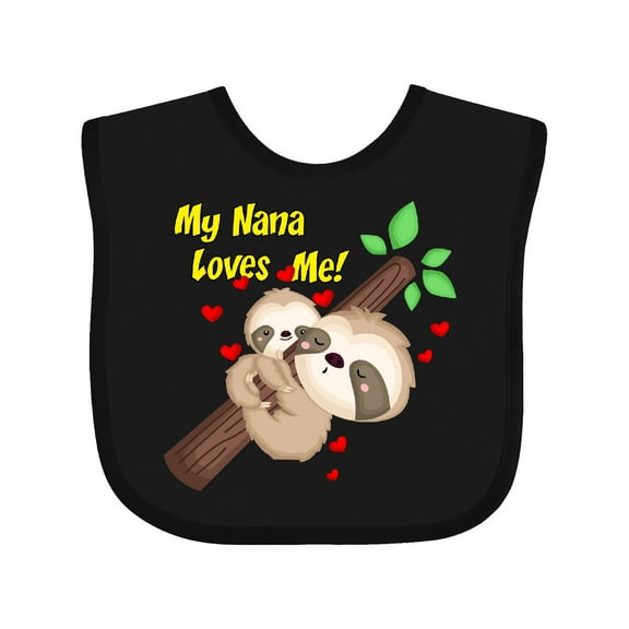 Inktastic My Nana Loves Me Boys or Girls Baby Bib