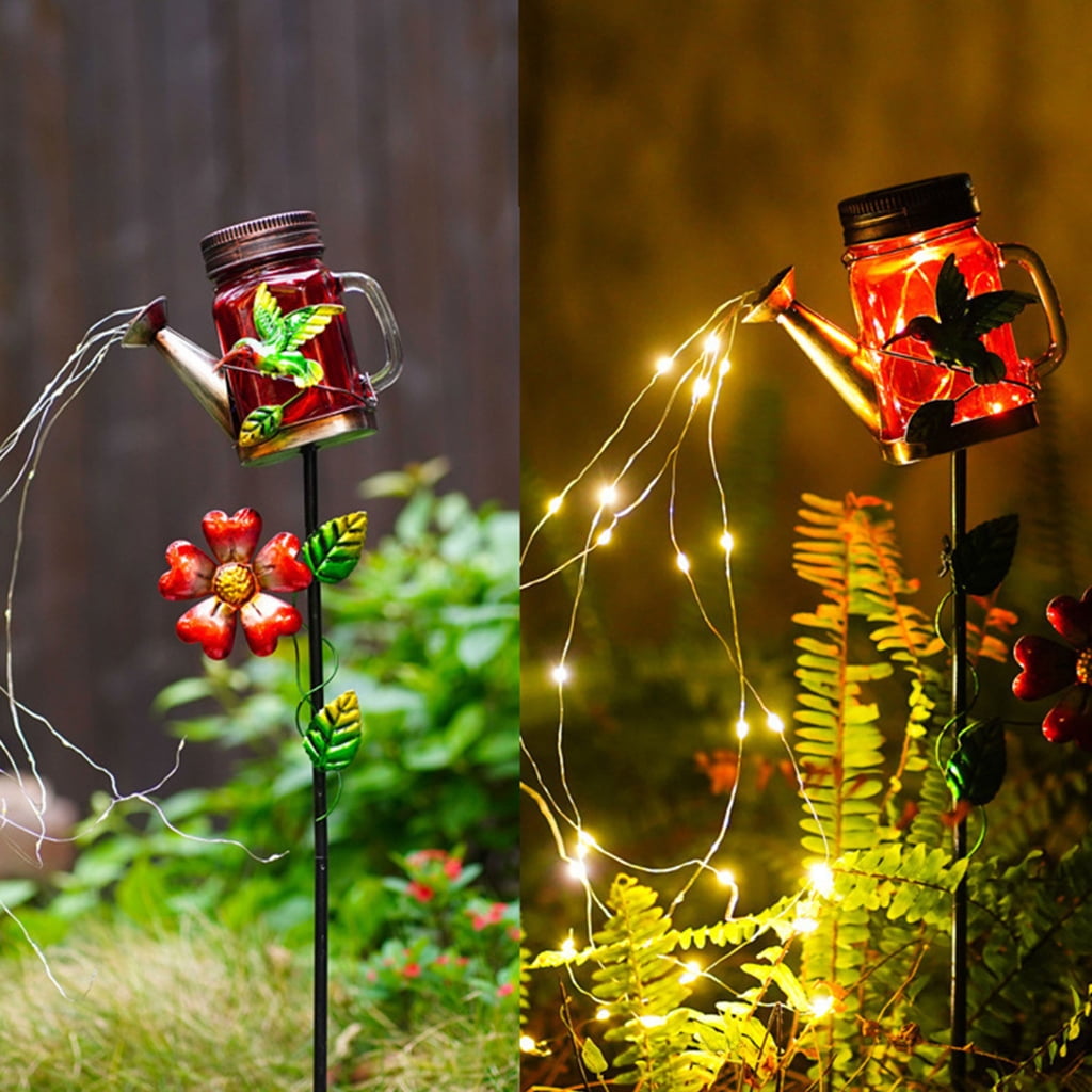 JZROCKER Solar Watering Can Light Glowing LampOutdoor Hallway Patio Decoration