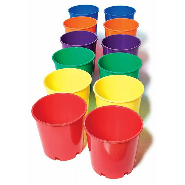 Baker Ross EF662 Mini Plastic Buckets - Pack of 6, Ideal for Children to Paint Decorate & Grow Seeds in, Perfect for Indoor or Outdoor Use