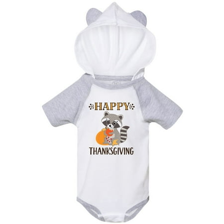 

Inktastic Happy Thanksgiving Holiday Raccoon Gift Baby Boy or Baby Girl Bodysuit