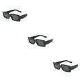 thumbnail image 3 of kurtrusly Rectangular Lightweight Frame Protection For Fashionable Look PC Materials Eyeglasses Bright black frame 3Set, 3 of 6