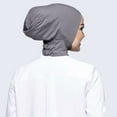 thumbnail image 2 of Clearance! Yigetop Women's Headscarf Women Casual Solid Color Elastic Cap High Stretch Womens Muslim Bib Hijab Dark Gray, One Size, 2 of 4