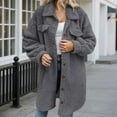 thumbnail image 2 of Women Jacket Button Down Long Sleeve Comfortable Warm Jacket Fall Clothes Women Coat, 2 of 5