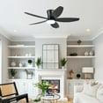 thumbnail image 4 of PHORUS 42" Low Profile Ceiling Fan with Light, Quiet DC Motor, Remote & App Control, 6-Speed Reversible Fan for Bedroom, Living Room and Covered Spaces,Black, 4 of 9