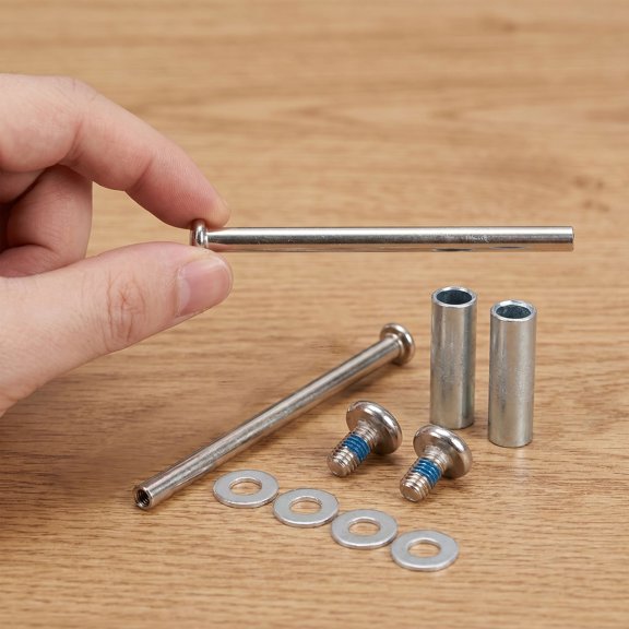 MOKKHNB 2Sets Plated Silver Skate Wheel Spacer and Axle Screws for Inline and Quad Skate Maintenance