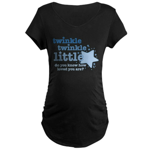 CafePress - Twinkle Twinkle Blue Maternity Dark T Shirt - Maternity Dark T-Shirt