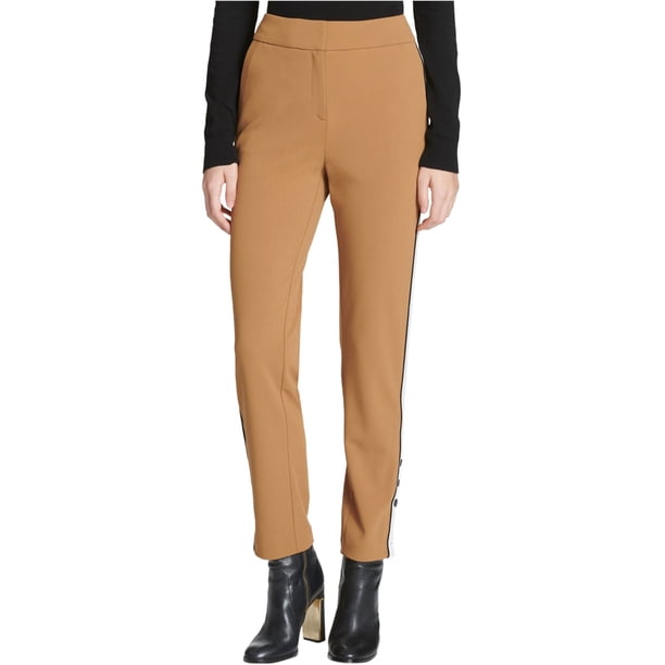 Calvin Klein Womens Side Stripe Dress Pants brown 16x28