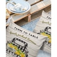 thumbnail image 2 of Pack of 2 Outdoor Pillow Covers, FARM TO TABLE PICKED LEMONS Lattice Truck Plank Waterproof Square Throw Pillowcase Cushion Decorative Pillow Covers for Couch Patio Tent, 24x24 in, 2 of 6