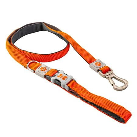 UPC: 5056247100497 | Hugo & Hudson Mesh Dog Leash – Quick Release Clip – Orange – M/L