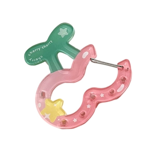 Fashion Forward Acrylic Keyring Fruit Cutout Carabiner For Backpacks Keys Or Gift Ideas