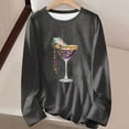 thumbnail image 5 of Xdegoge Mardi Gras Shirts for Women Long Sleeve Cocktail Mask Beads Print Loose Fit Tee Holiday Party Tops Casual Crewneck T-Shirt, 5 of 5
