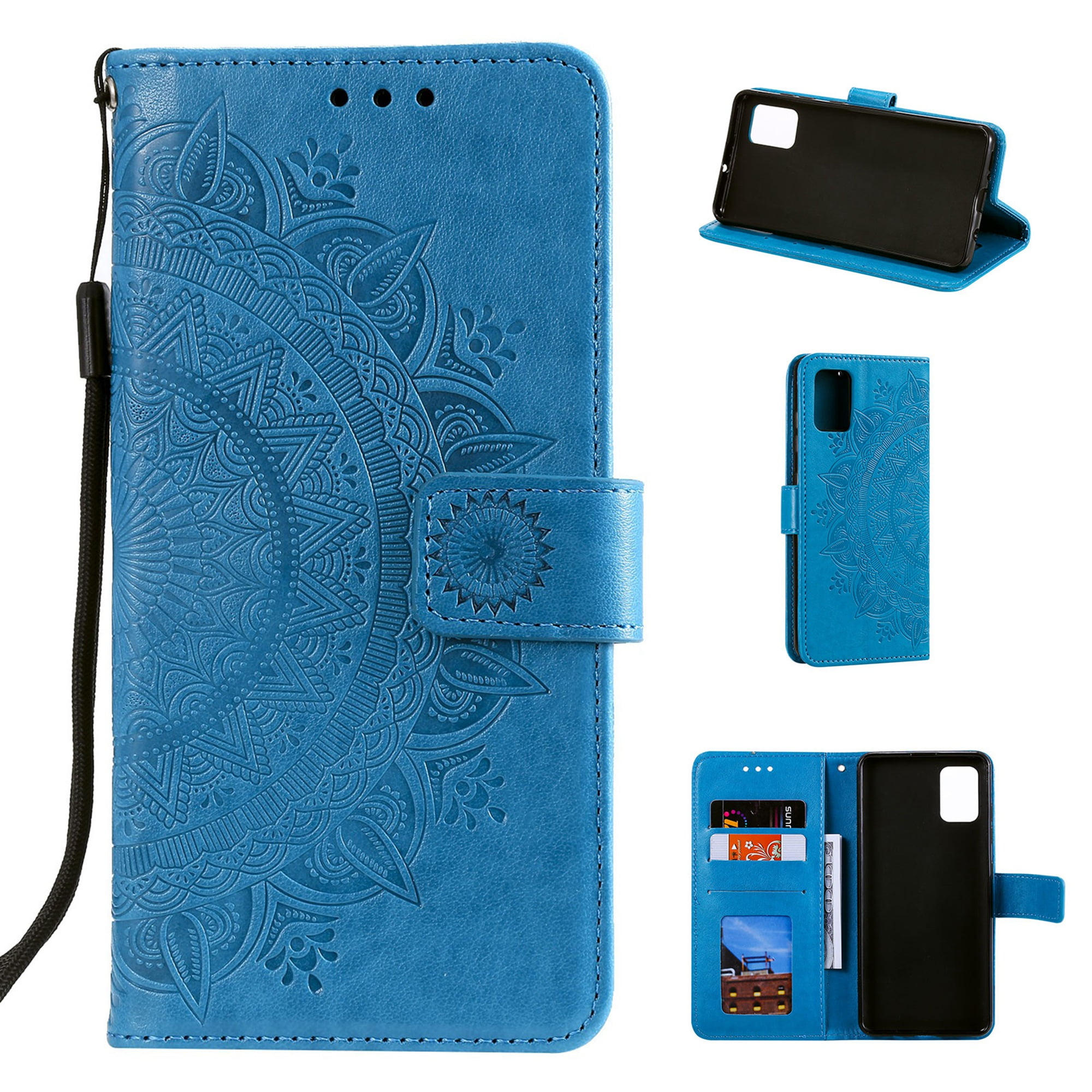 Galaxy A51 Case Dteck Embossed Tree Pattern Pu Leather Wallet Case Folio Stand Protective Cover 2985