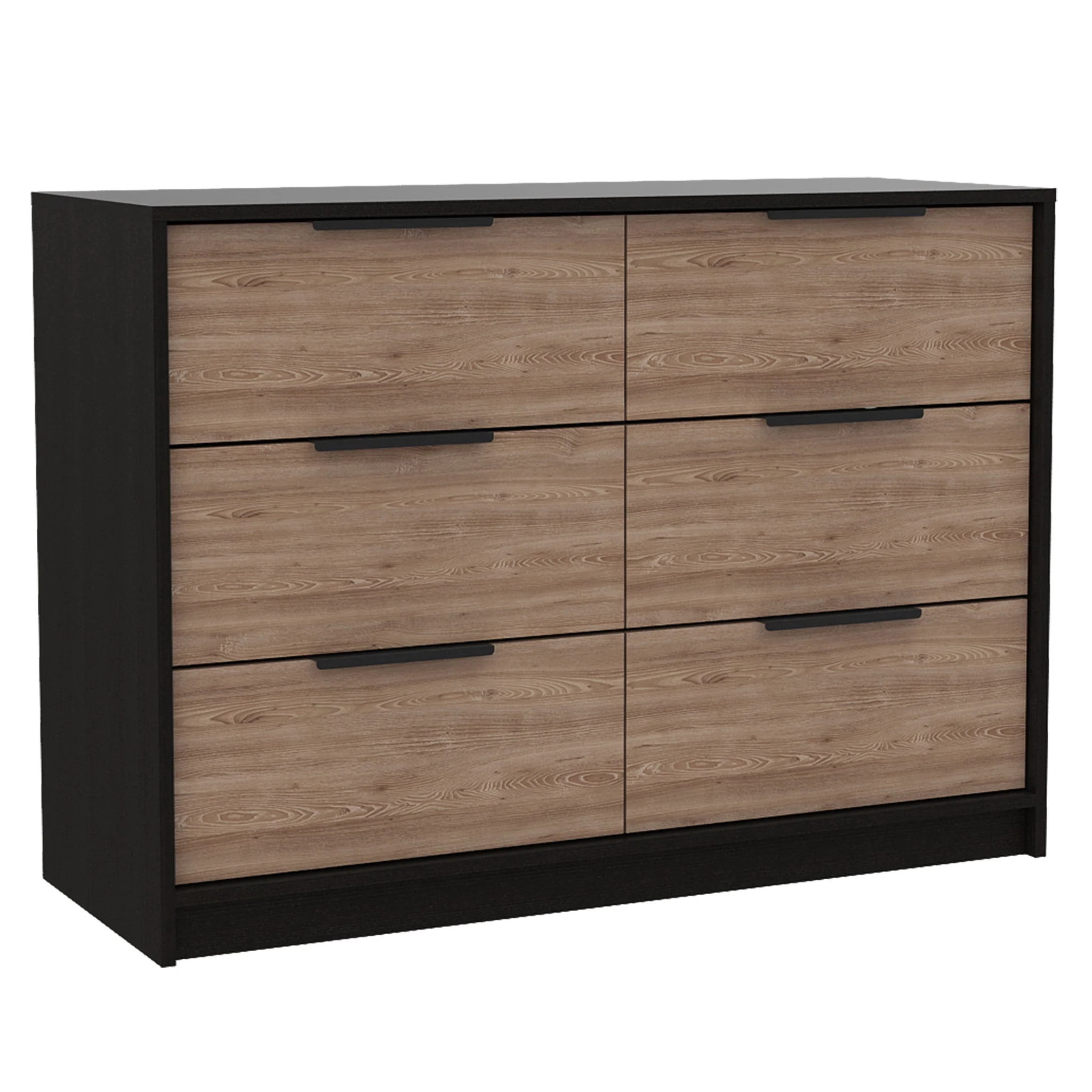 HomeRoots 530261 16 in. Black Four Drawer Dresser