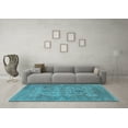 thumbnail image 3 of Ahgly Company Indoor Square Oriental Light Blue Industrial Area Rugs, 6' Square, 3 of 4