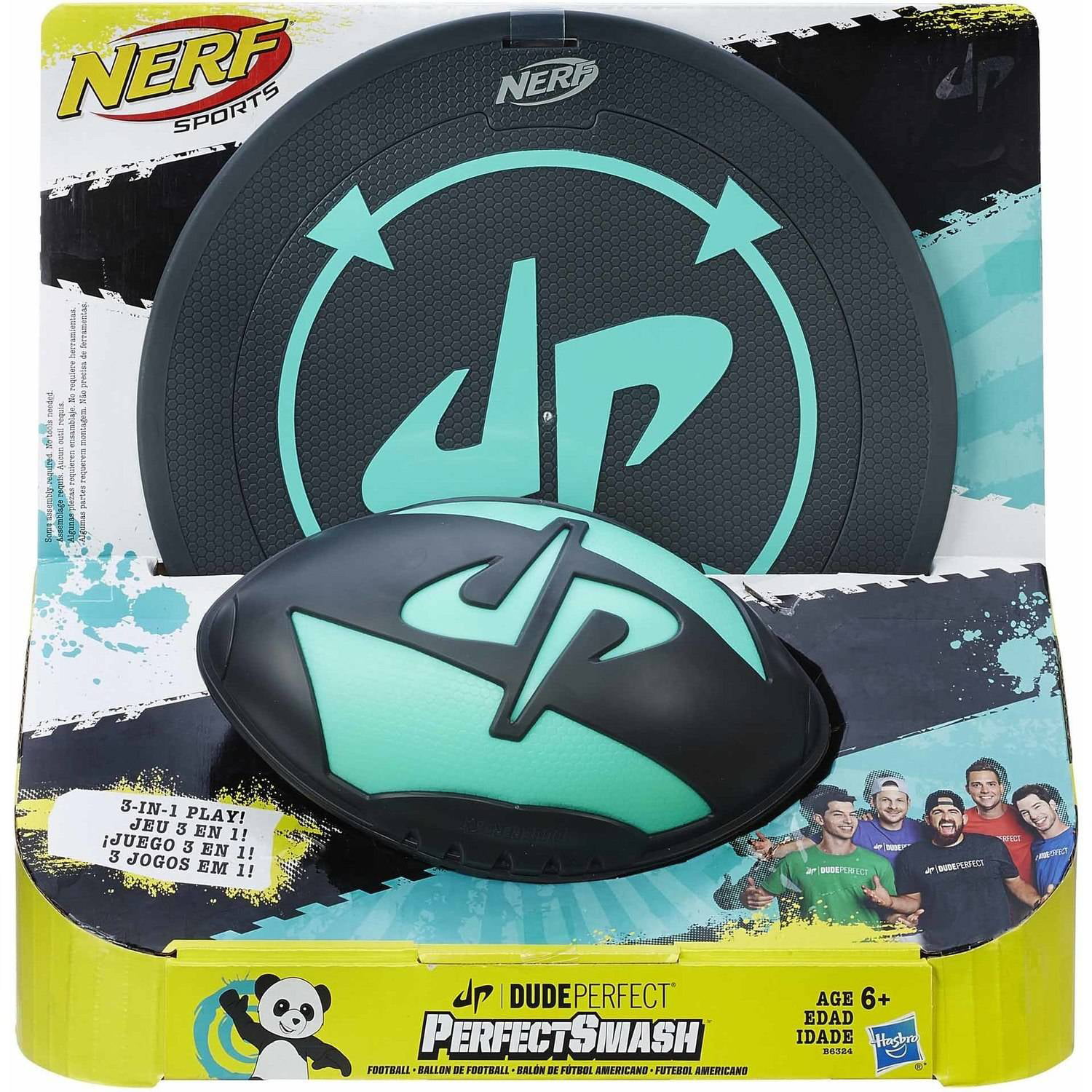 jern Squeak Frastøde Nerf Sports Dude Perfect PerfectSmash Football, for Kids Ages 6 and Up -  Walmart.com
