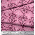 thumbnail image 2 of Soimoi Cotton Voile Fabric Filigree Damask Printed Fabric 1 Yard 56 Inch Wide, 2 of 3
