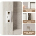thumbnail image 3 of CozyHome Boho Rattan Wood Accent Nightstand with Drawer Set of 2, 27" Tall End Table with Storage, Grayish White Bedside Table, Chairside Couch Coffee Table Nursery Living Room Bedroom Furniture, 3 of 9
