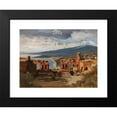 thumbnail image 2 of Carl Wuttke 24x18 Black Modern Framed Museum Art Print Titled - View from Ancient Theater in Taormina to the Etna (1883), 2 of 5