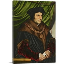 ARTCANVAS Sir Thomas More Canvas Art Print by Hans Holbein the Younger - Size: 26" x 18" (0.75" Deep)
