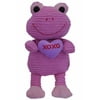 "Hug Fun Ribbed Cord Knit Pink Frog 14"" Stuffed Animal Pal Plush Toad"